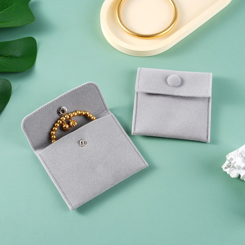 Minimalist Solid Color Flannel Jewelry Packaging Bags