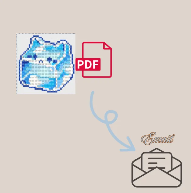 Blue Ice Cube Cat Digital Pattern 