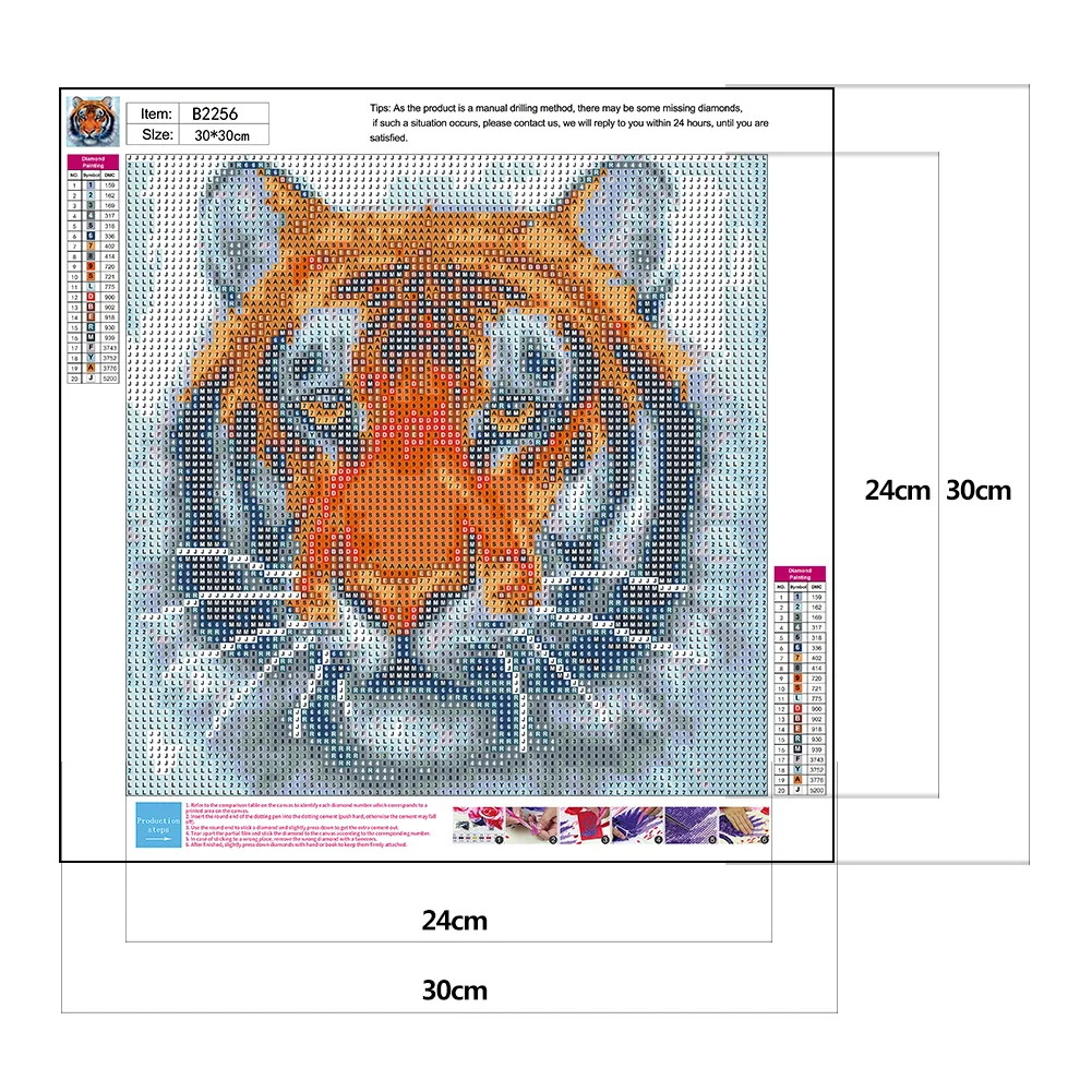 Diamond Painting - Full Round Drill - Tiger(30*30cm)