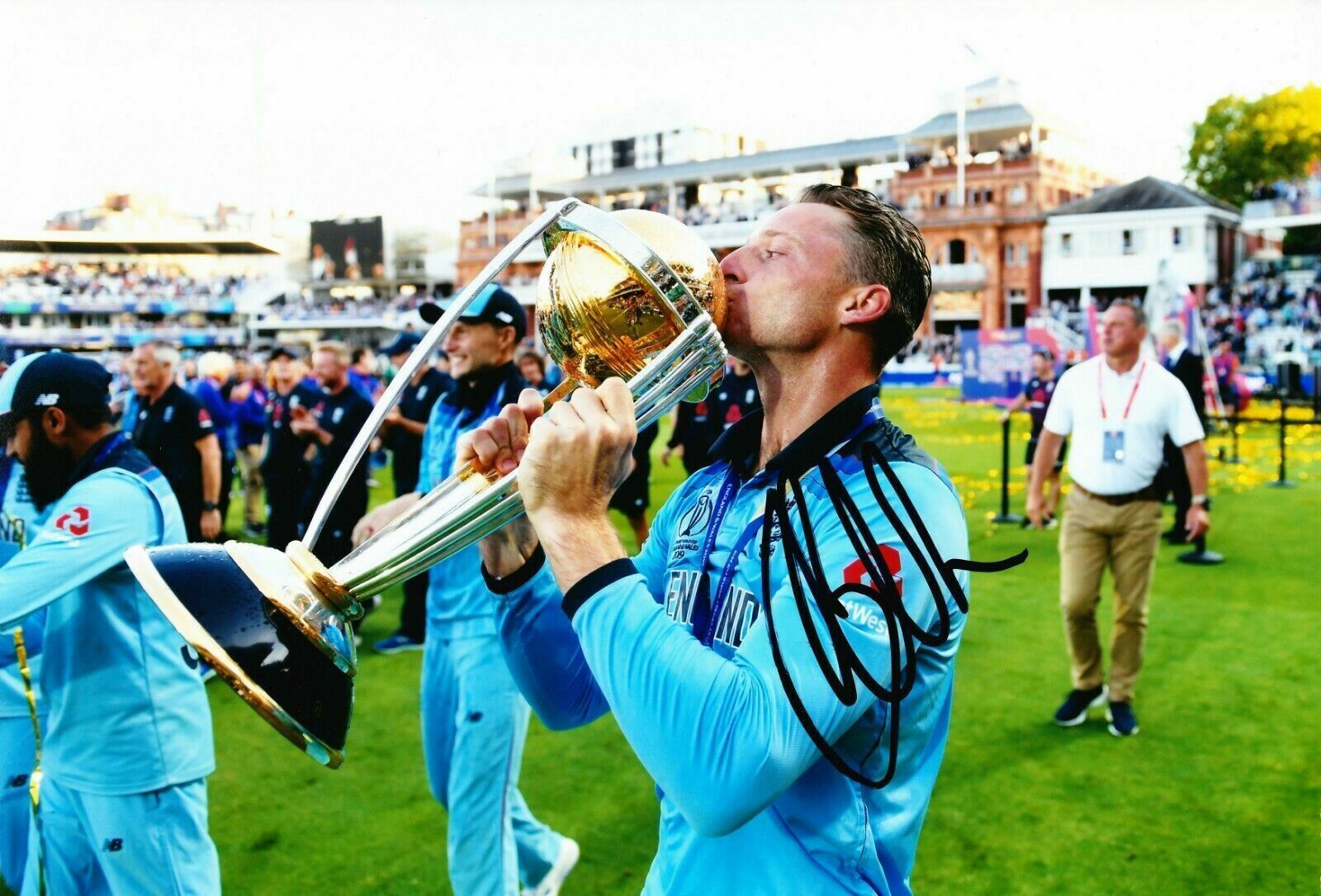 Jos Buttler Signed 12X8 Photo Poster painting England CRICKET WORLD CUP 2019 AFTAL COA (2650)
