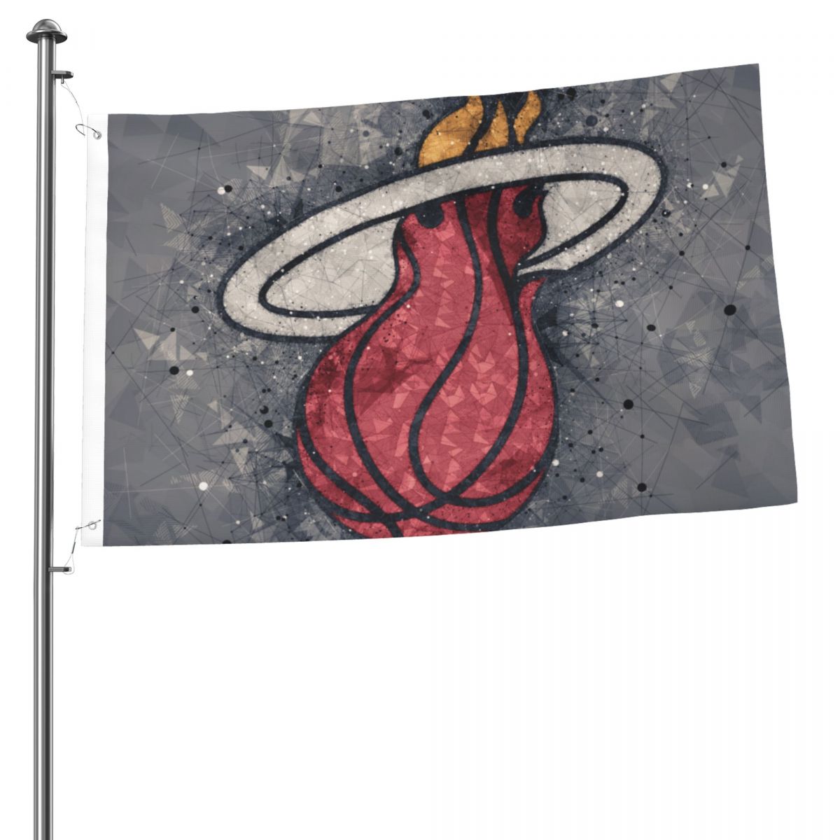 Miami Heat Creative Logo Club Emblem 2x3 FT UV Resistant Flag