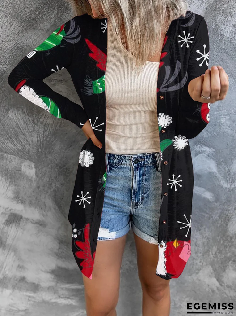 Casual Christmas Snowman Outerwear | EGEMISS