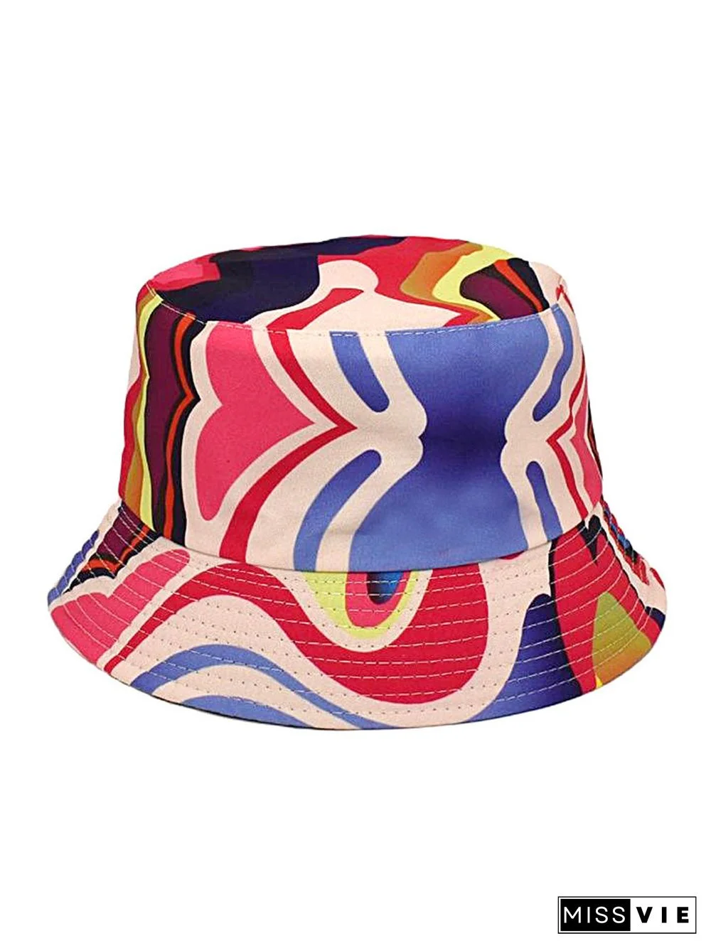 Cotton Abstract Print Bucket Hat