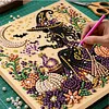 Halloween Bead Art DIY Pearl Painting Kit with Frame 20x20cm(witch)