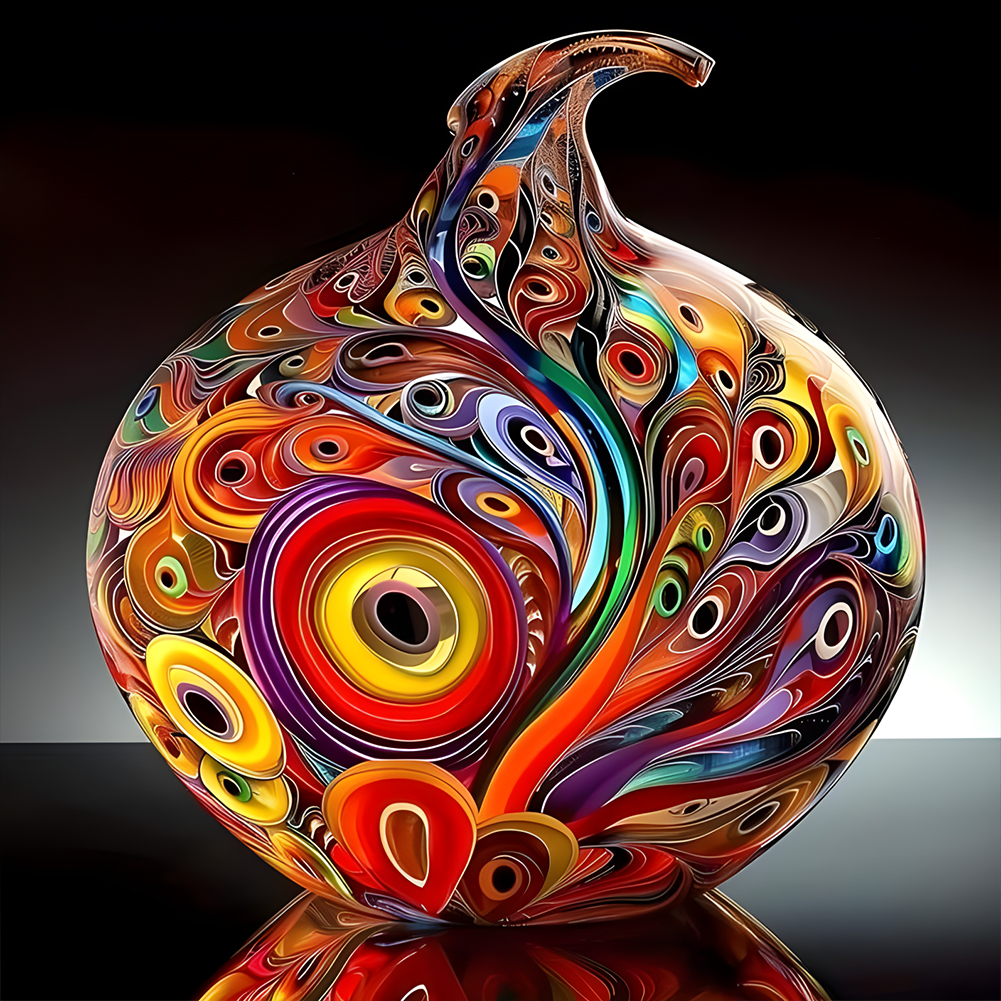 Art Vase 40*40cm(canvas) full round drill diamond painting