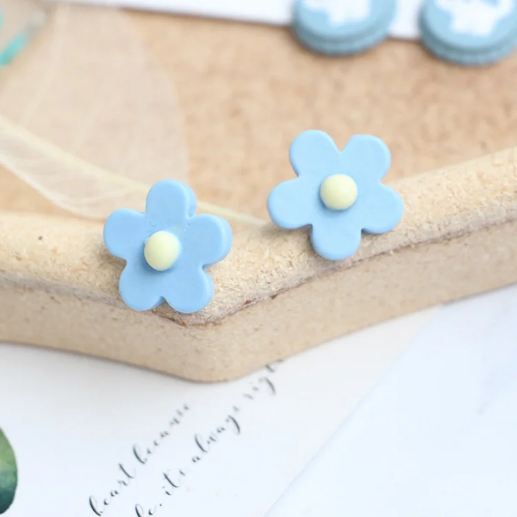 Cartoon Cute Blue Earrings
