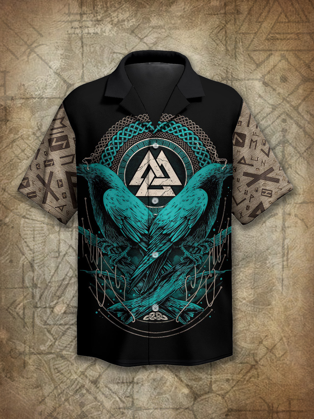 Viking Dark Raven Totem Norse Spirit Power Heritage Hawaiian Shirt / Rvogue / Rvogue
