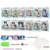 12Pcs Teacup Cat DIY Diamond Painting Greeting Card Kit for Adults Gifts