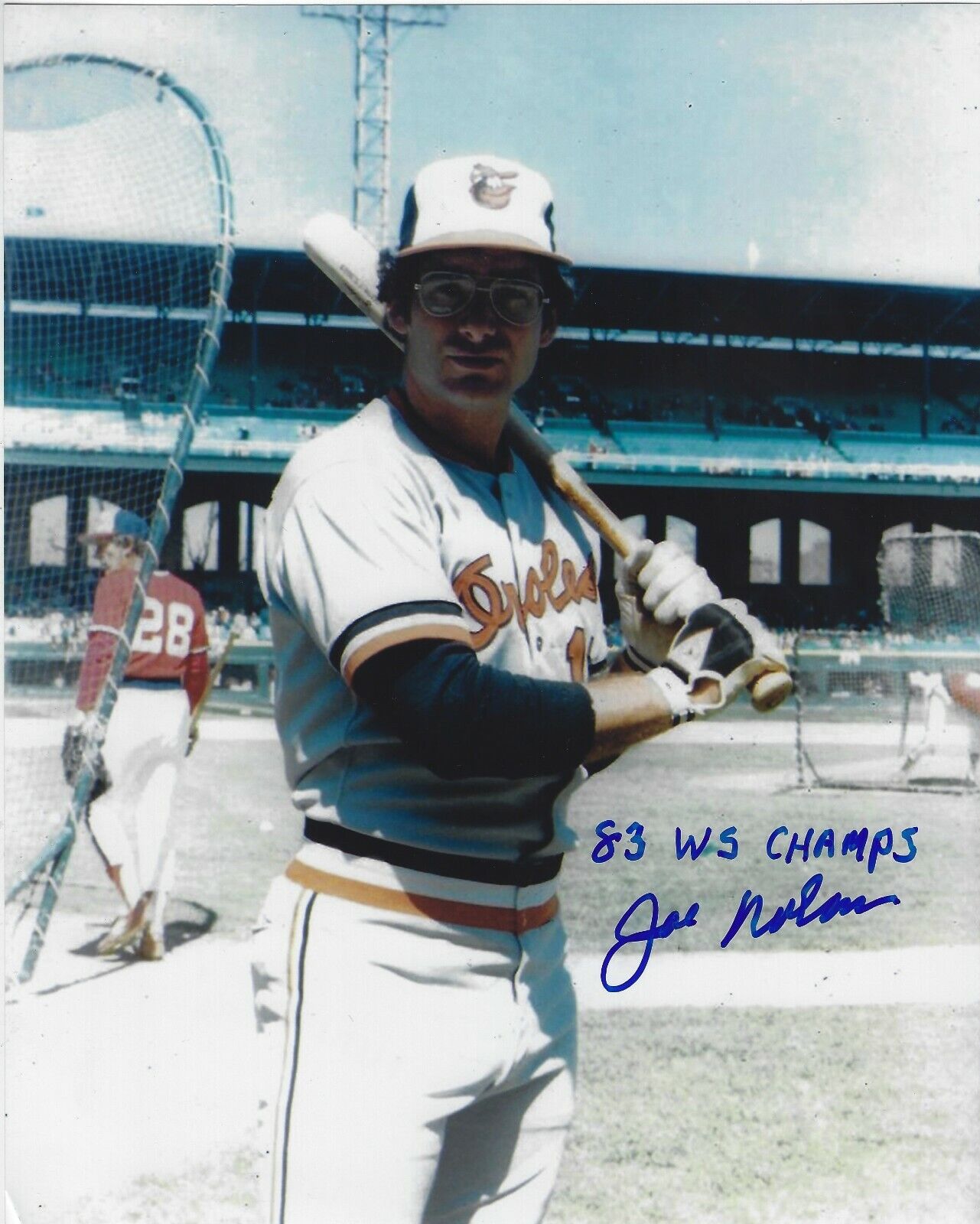 Signed 8x10 JOE NOLAN 83 WS Champs