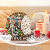 Elephant Diamond Painting Unique Wooden Rotating Calendar for Home Office