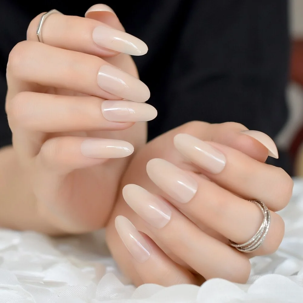 Specular Reflection Vampire Wine Red False Nails Shiny Square Long Solid Nail Tips with Glue Sticker Z431-Nail Inspo