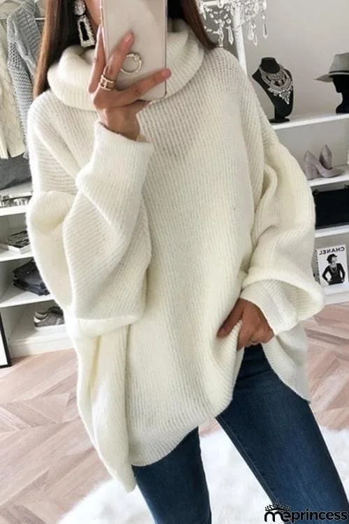 Cowl Neck Loose Sweater