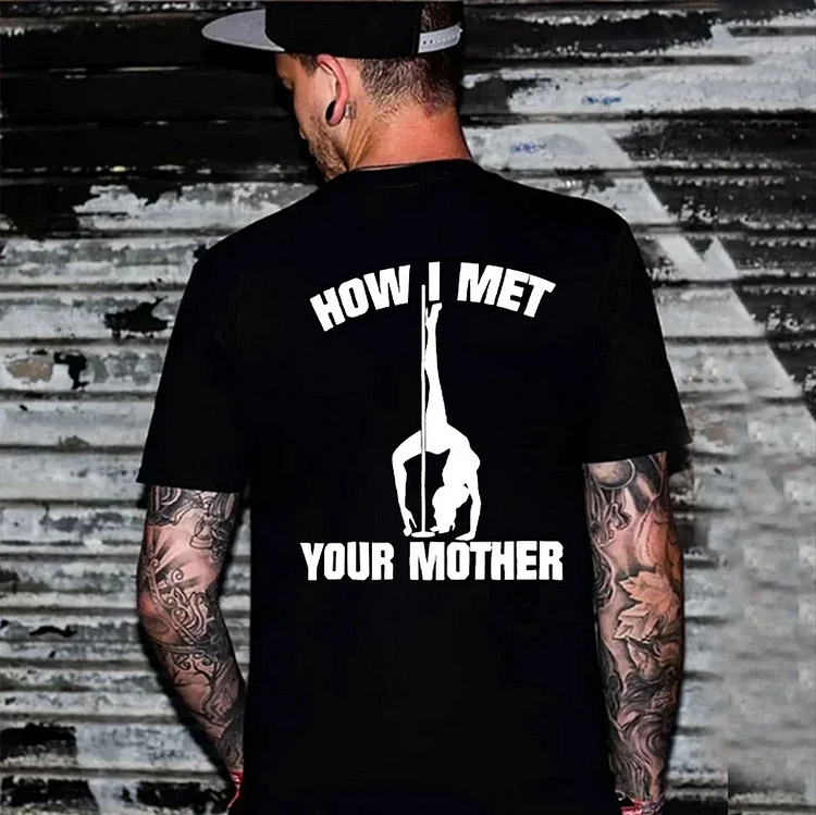 HOW I MET YOUR MOTHER Casual Letter Black Print T-shirt