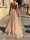 Backless Condole Belt With Sequinned Maxi Dresses