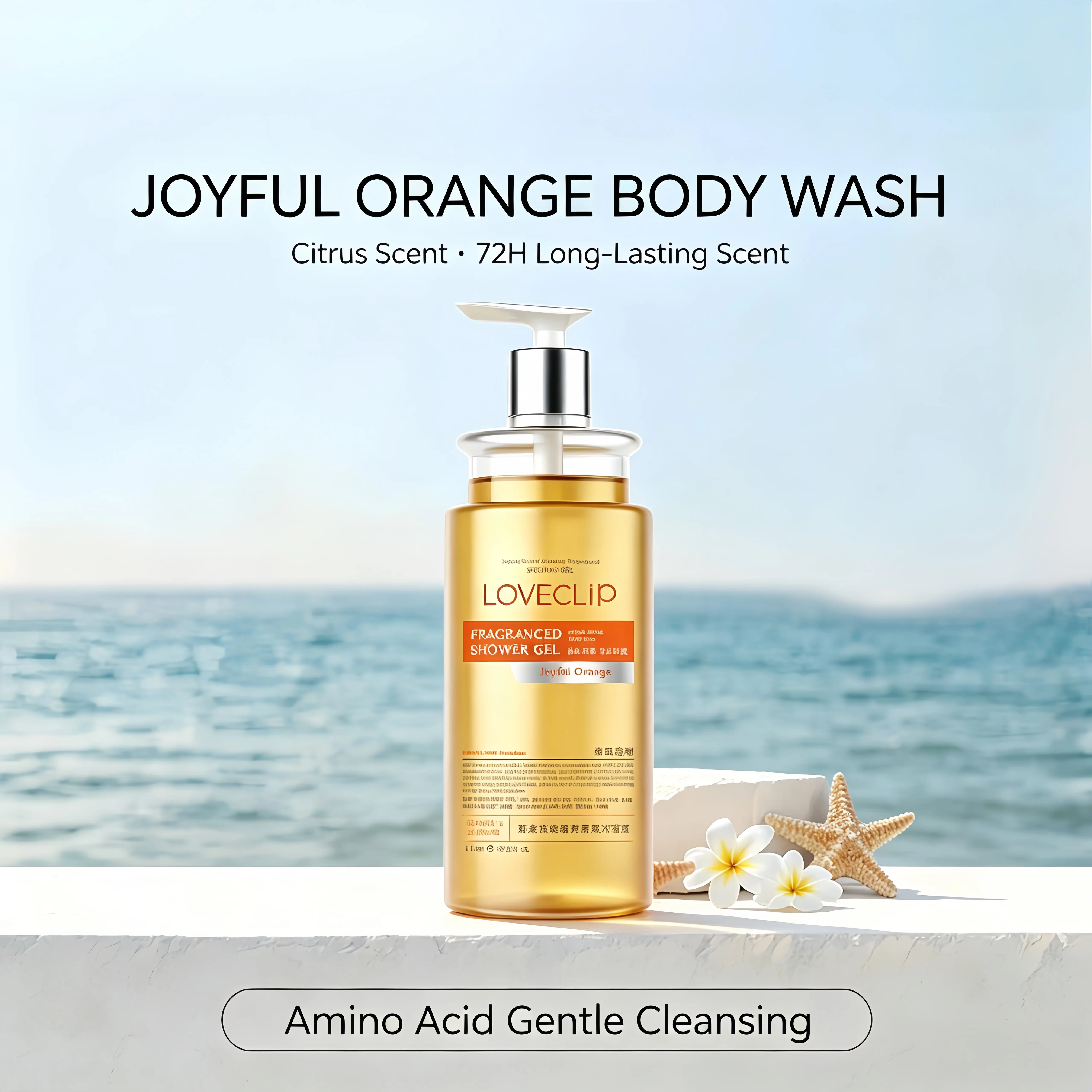 LOVECLIP Fragranced Shower Gel | 72H Long-Lasting Scent, Amino Acid Plant-Based Body Wash, 1L Large Capacity, Australian Luxury Body Cleanser