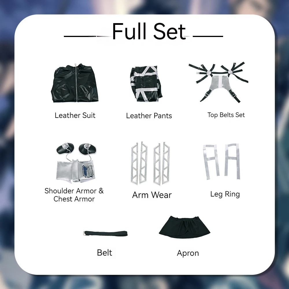 [Wetrose] In Stock AOT Cosplay Costume Attack on Titan Final Season Jean Levi Mikasa Ackerman Armin Connie Hange Eren Combat Suit