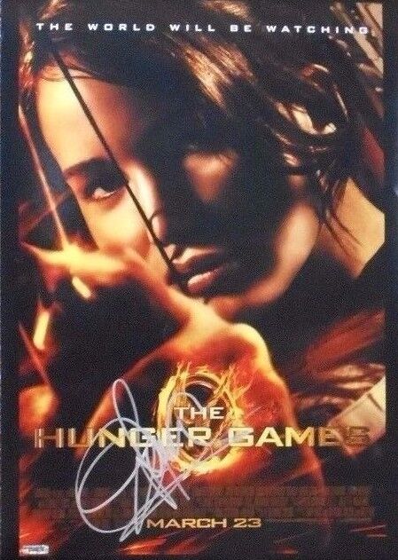 JENNIFER LAWRENCE * MOVIE POSTER * HAND SIGNED 12 X 18' W/ VIP COA