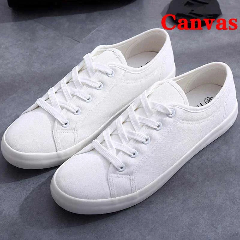 Applyw White Canvas Shoes Women Summer Sneakers Casual Flats Shoes LadiesTrainers White Sneakers Tenis Feminino 2023