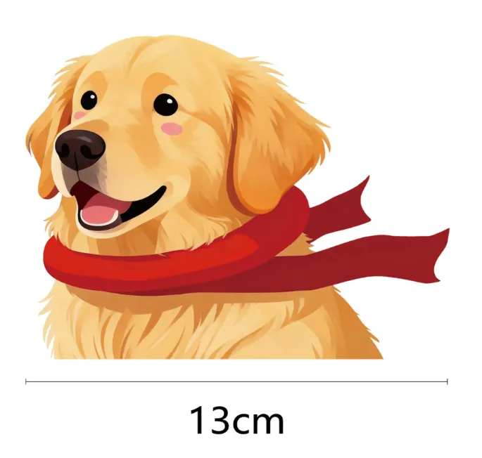 Dark Golden Retriever Dog Car Window Static Sticker