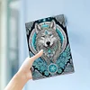 (US Local)DIY Special Shaped Wolf 50 Pages Diamond Painting Notebook Kit
