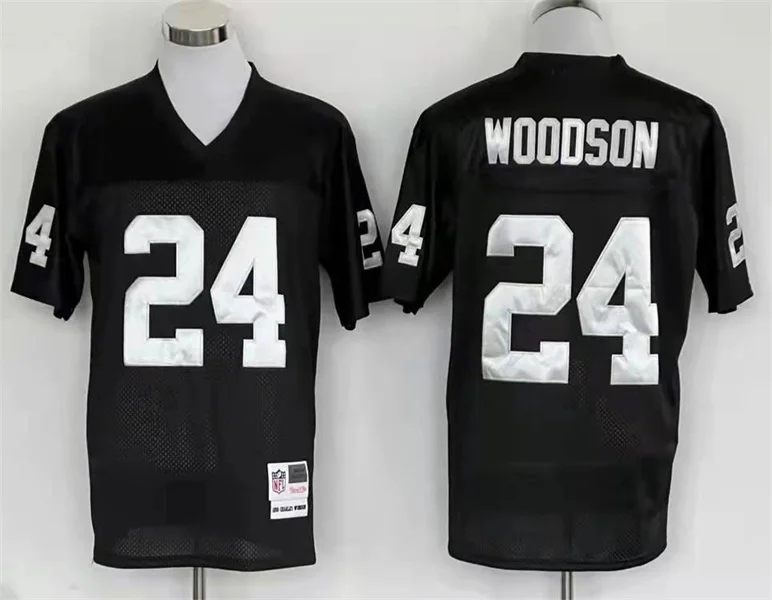 Men's Oakland Raiders Charles Woodson Mitchell & Ness Black Legacy Replica Jersey
