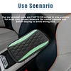 Car Center Console Cover, Universal Leather Waterproof Armrest Seat Box Cover Protector, Comfortable Car Decor Accessories Fit for Most Cars, Vehicles, SUVs-Light green