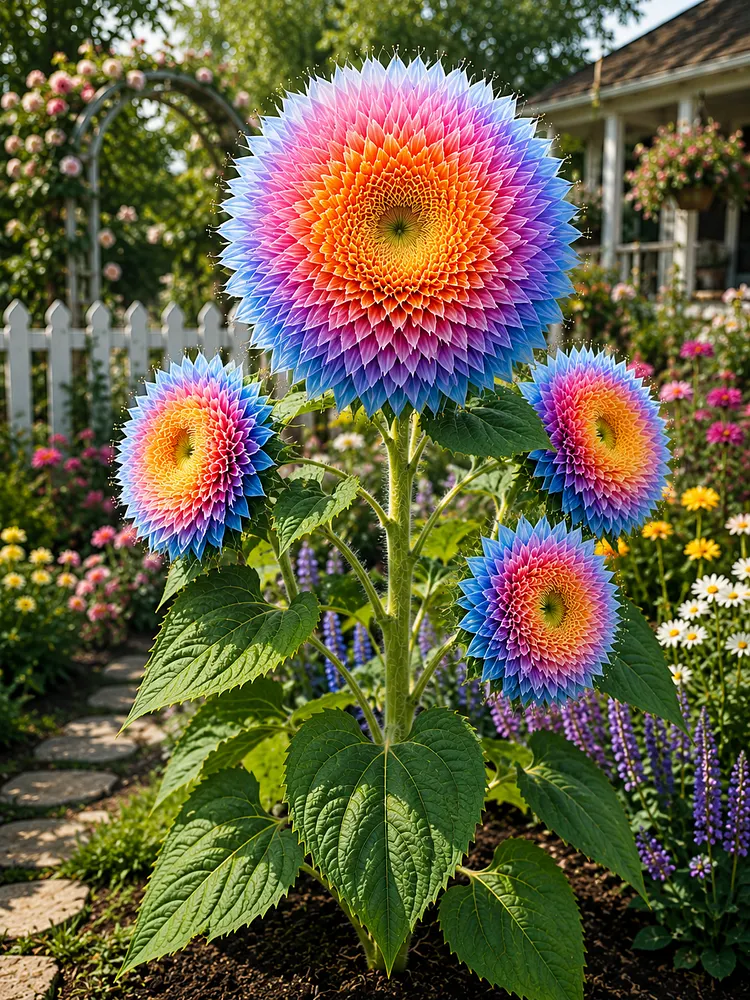 🌈 Rainbow Pompon Sunflower Seeds &ndash; Grow the Most Magical Sunflowers in Your Garden! 🌻✨