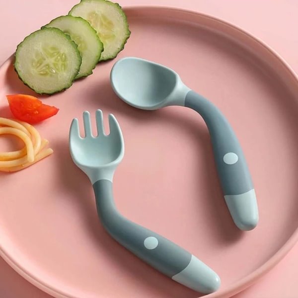 Bendable Training Soft Fork and Spoon For Infants