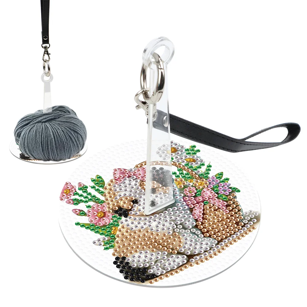 DIY 5D Diamond Painting Kit Wrist Yarn Holder Diamond Art Yarn Holder (Dog)