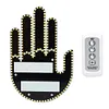 Hand Gesture Light with Remote LED Car Back Window Sign Car Finger Light for Car