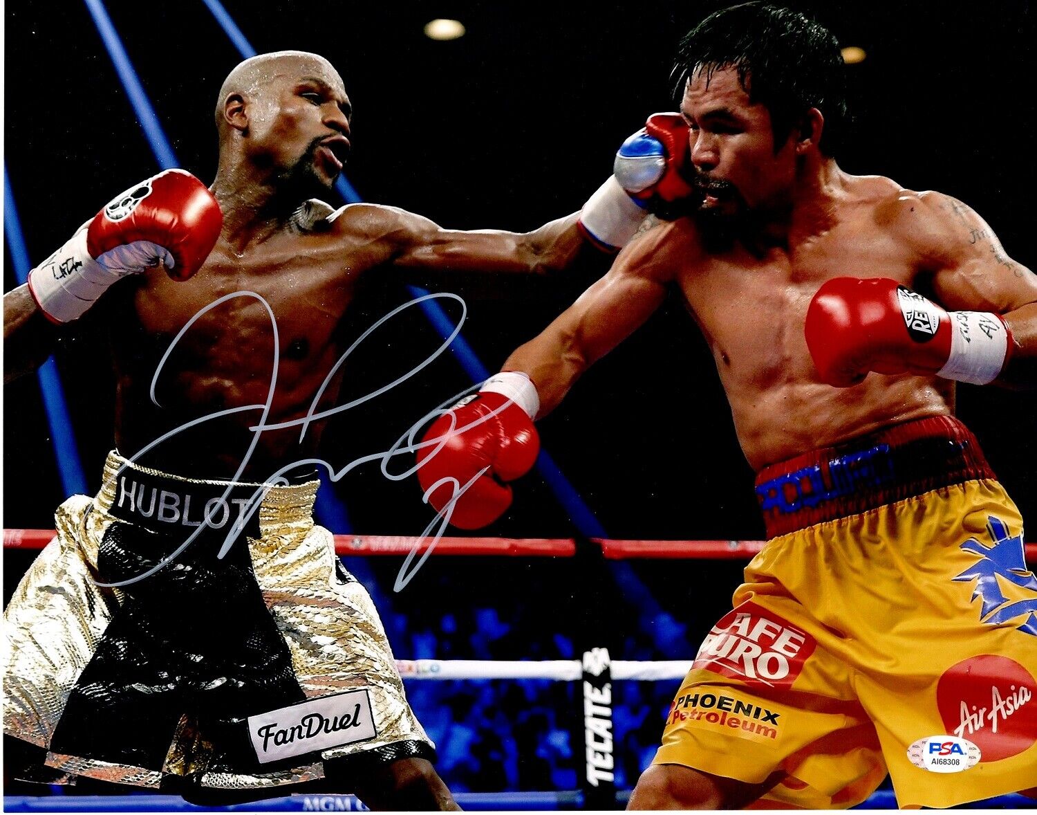 Floyd Mayweather Jr. Signed Autographed Pacquiao 11x14 inch Photo Poster painting + PSA/DNA COA