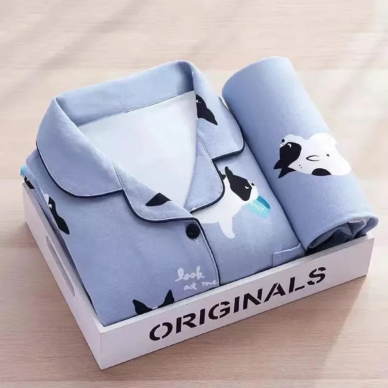 Women Pajamas Set Homewear Viscose Pijama Lingerie for Female V-Neck Long Pyjamas Sleeves Trousers Suit Sleepwear Sets Fashion