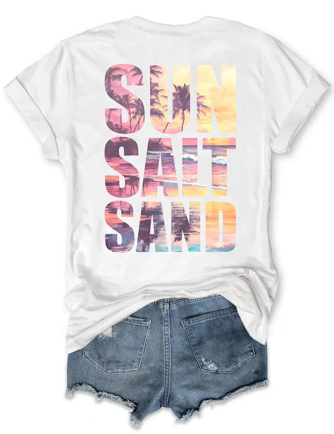 Retro Summer Sun Salt Sand T-shirt