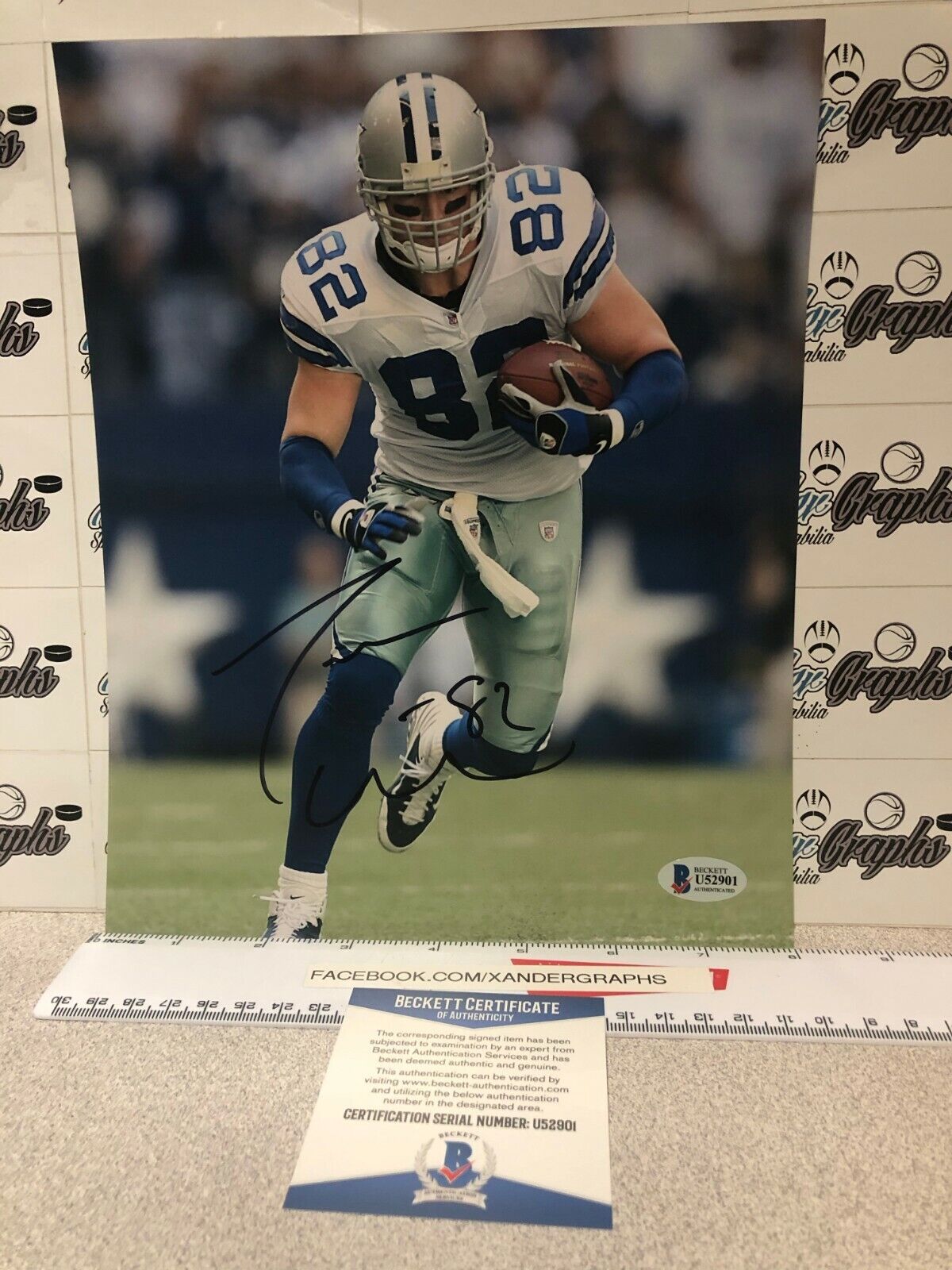 JASON WITTEN SIGNED AUTOGRAPHED 8X10 FOOTBALL Photo Poster paintingGRAPH-BECKETT BAS COA