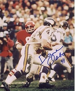 DAVE OSBORN MINNESOTA VIKINGS ACTION SIGNED 8x10