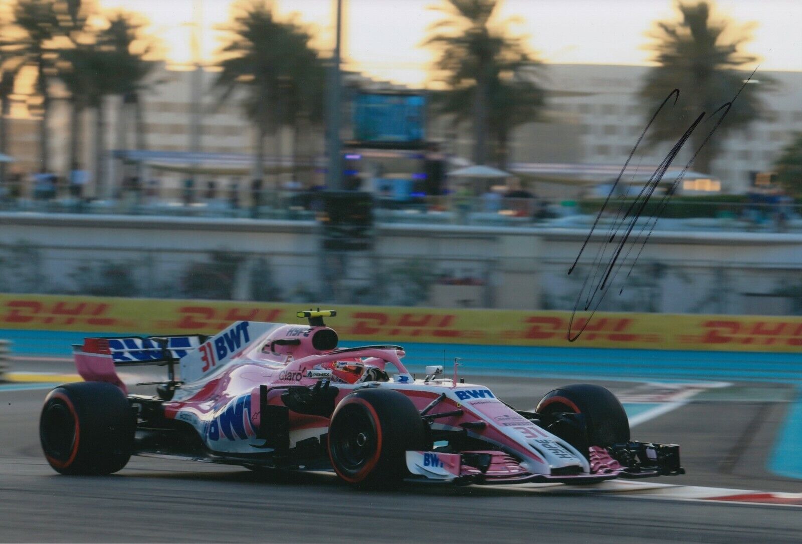 Esteban Ocon Hand Signed 12x8 Photo Poster painting - Formula 1 Autograph.