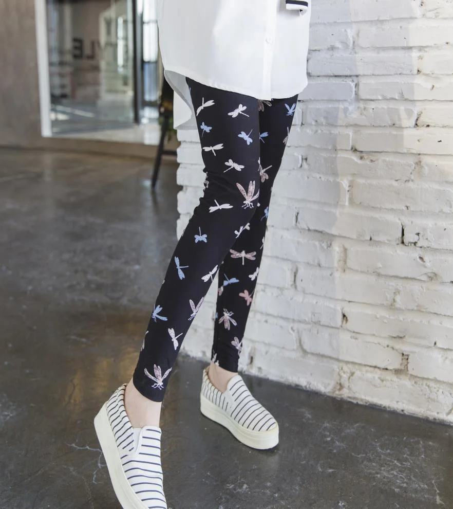 CUHAKCI Printing Women Leggings Gym Sportswear Female Ankle Length Floral Pencil Pants Fitness Leggins Strech Legging