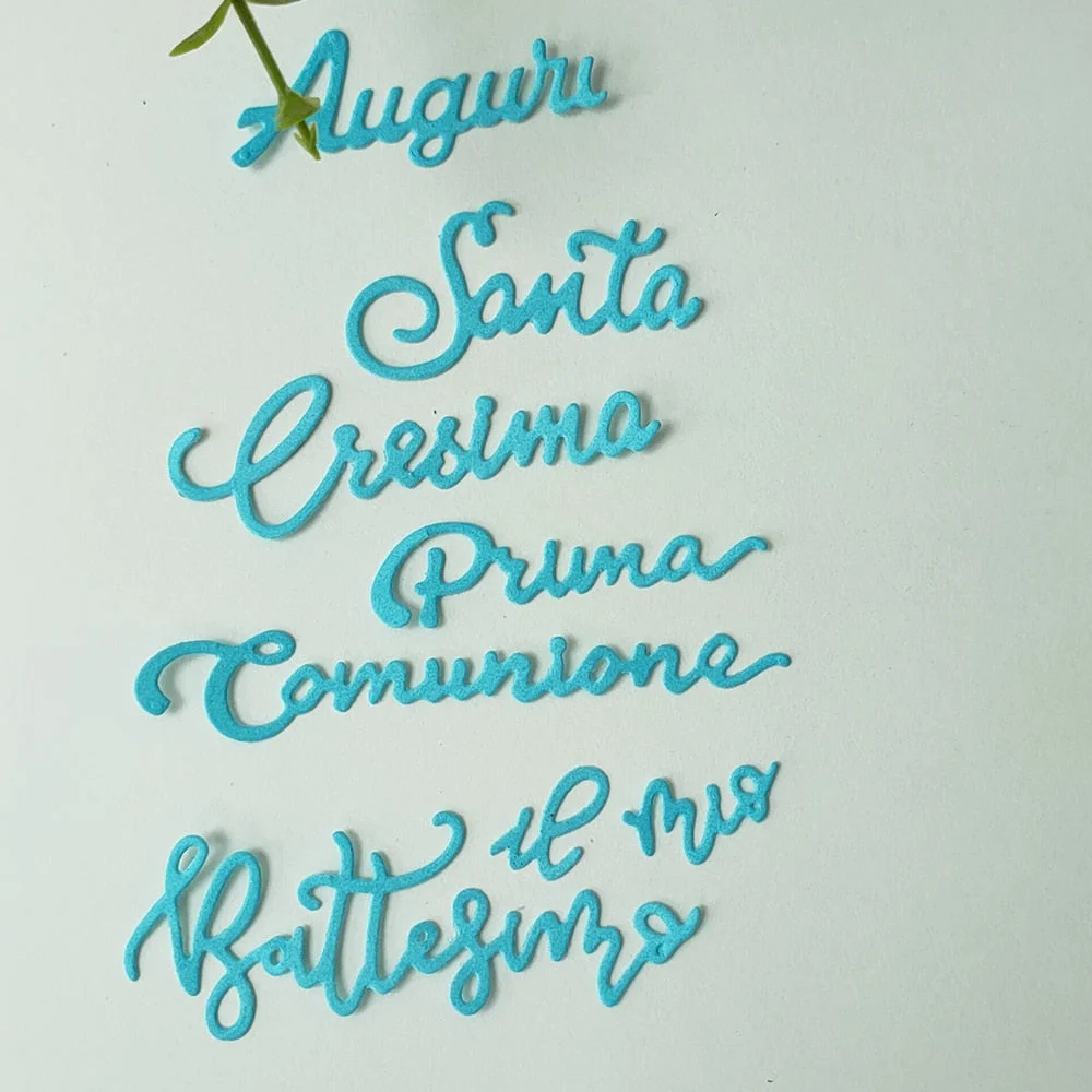 New Italy blessing word cutting Die mould pattern scrapbook die embossing DIY handicraft paper card photo album metal