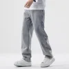 New Men's Cotton Straight Jeans