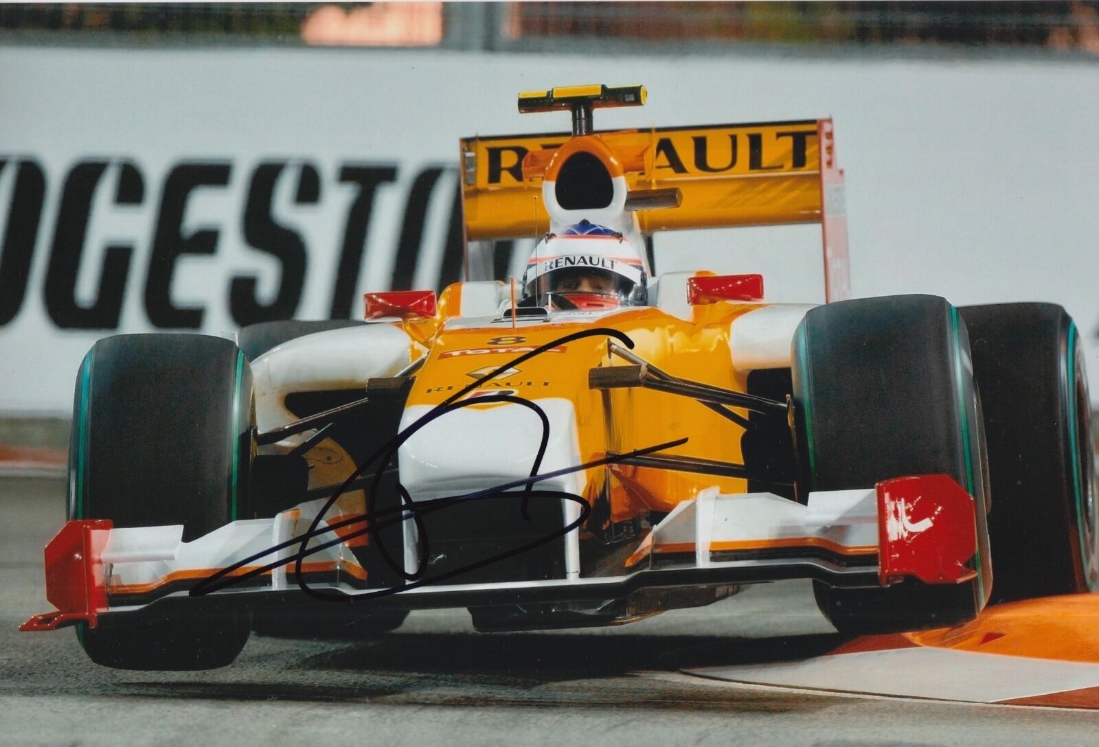 Romain Grosjean Hand Signed ING Renault F1 12x8 Photo Poster painting 6.