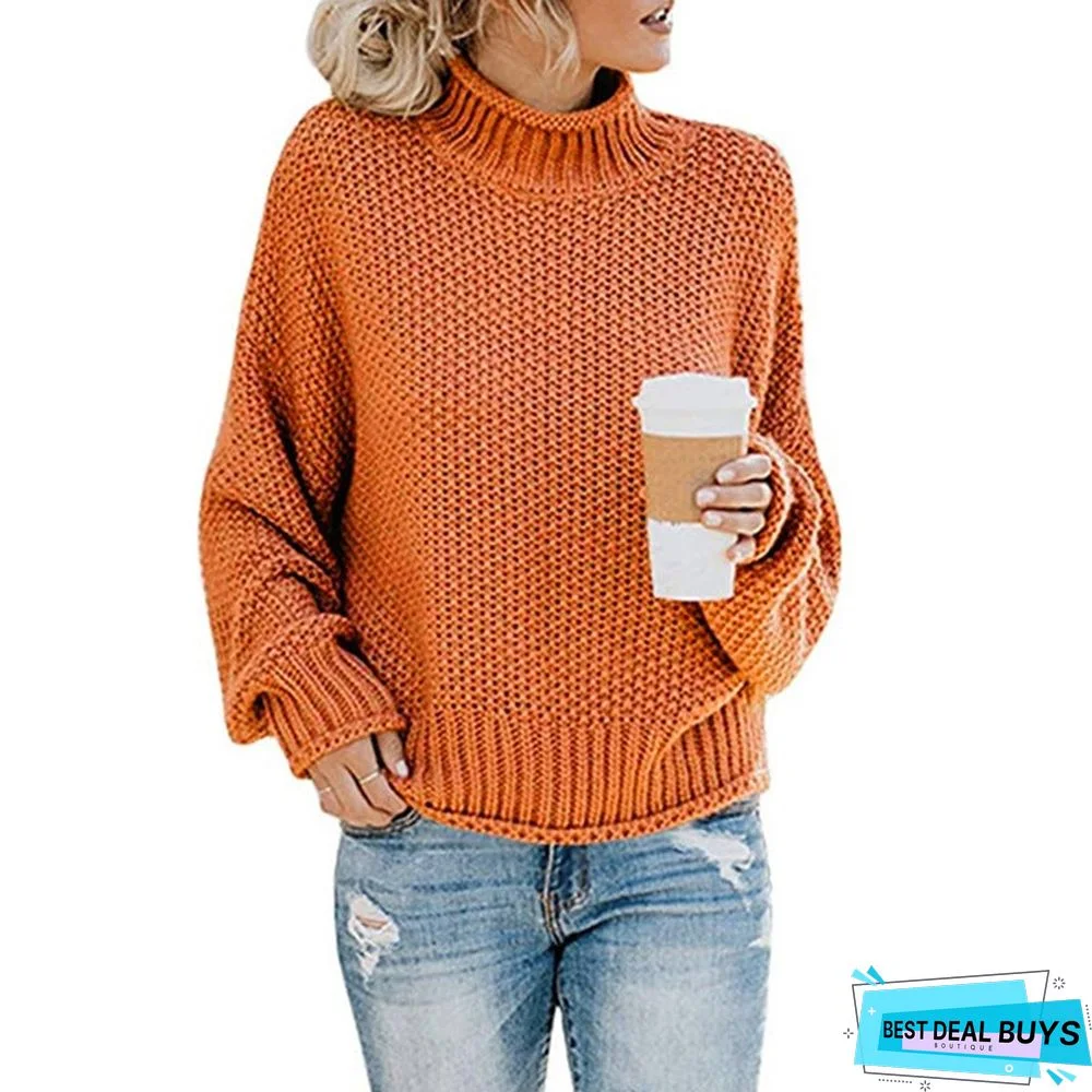 Autumn and Winter New Knitwear Women's Turtleneck Pullover