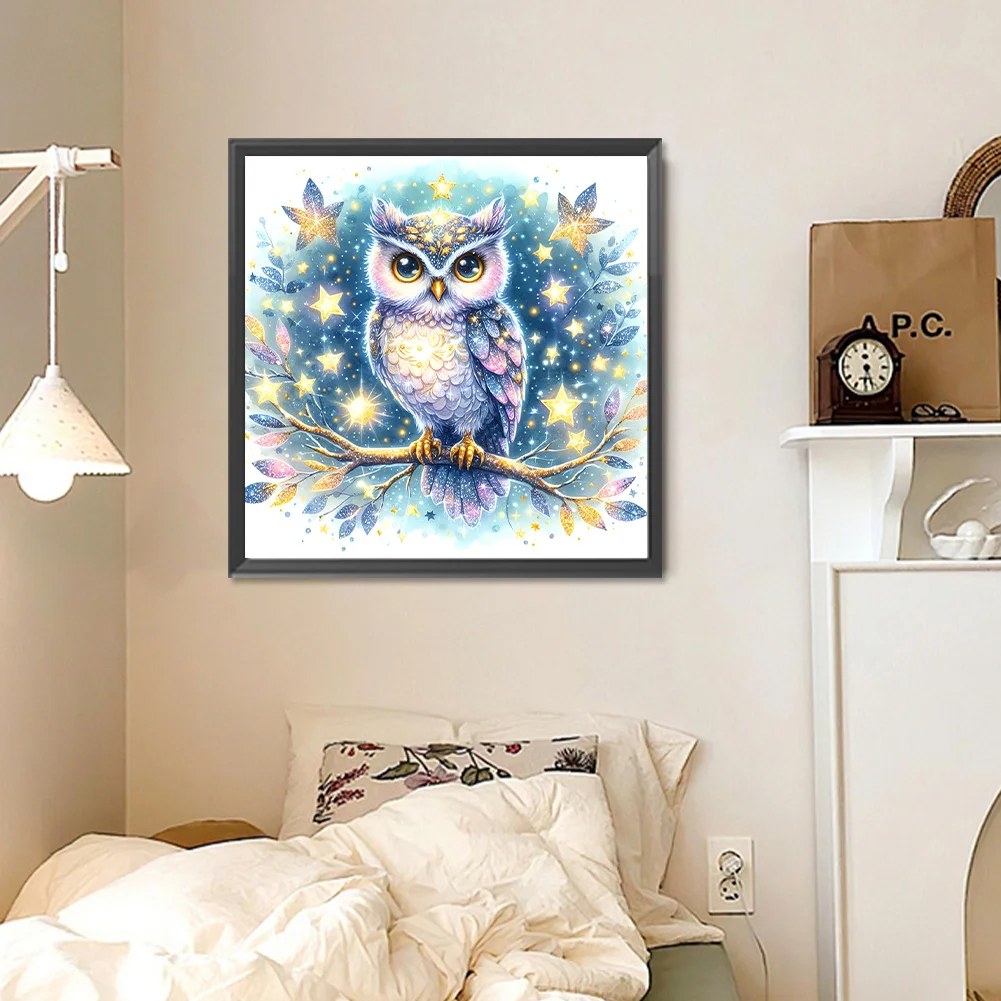 Diamond Painting - Full Round Drill - Owl(Canvas|30*30cm)