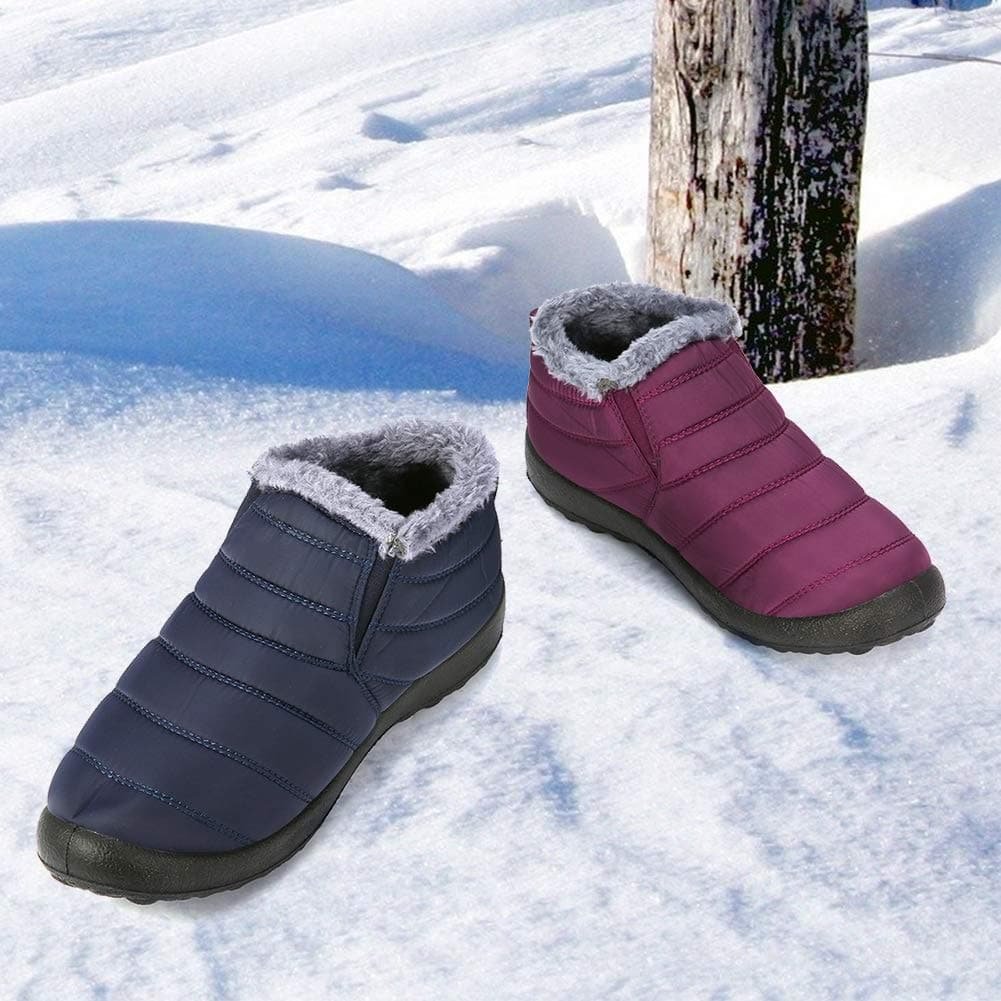 mens fur lined waterproof snow boots