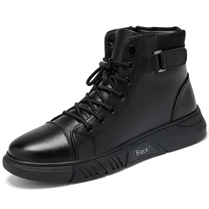 Letclo™ Men's Casual Versatile Genuine Leather Ankle Boots letclo Letclo