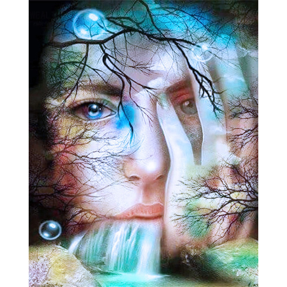 Waterfall Girl-Paint by Numbers-30*40cm/40*50cm
