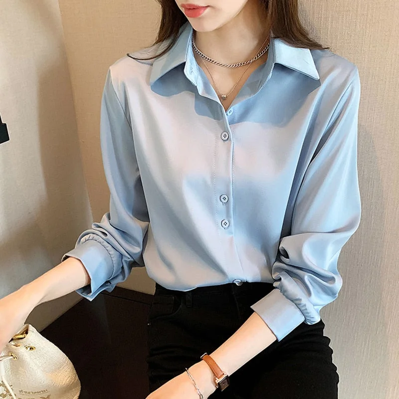 Uforever21  4XL OL Style Chiffon Blouse Women Plus Size Long Sleeve Elegant Tops Shirt Solid Long Sleeve Korean Loose Blouses Blusas