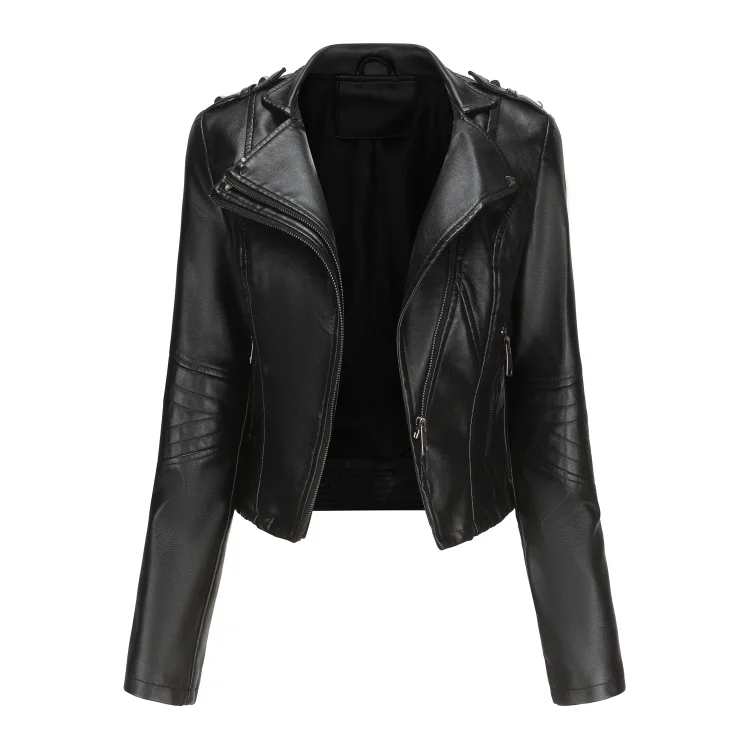 PASUXI Hot Selling Spring Autumn Breathable Leather Women Slim Small Coat Motorcycle Clothing Plus Size Leather Motorcycle Jacket huanwei