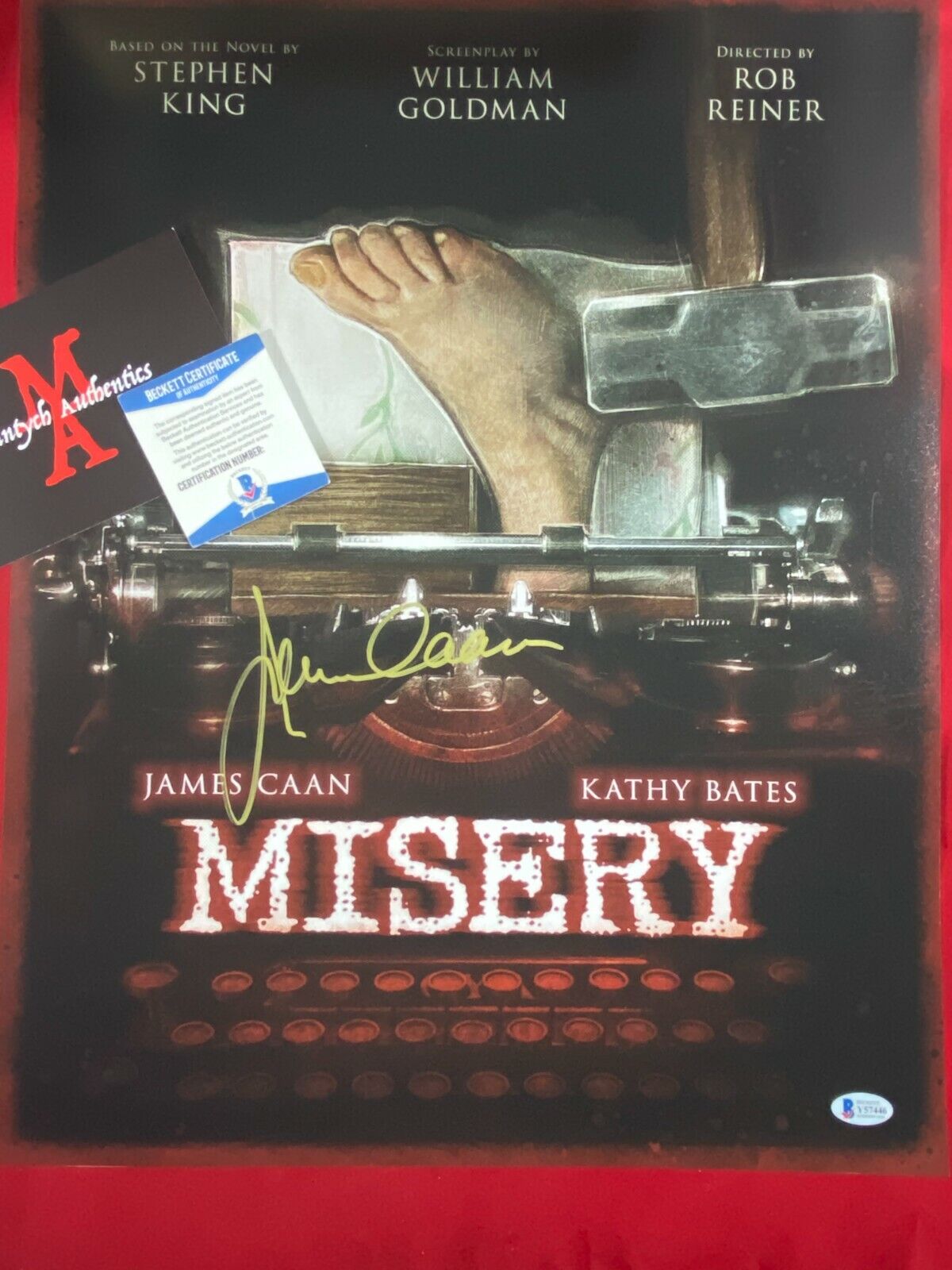 JAMES CAAN AUTOGRAPHED SIGNED 16x20 Photo Poster painting! MISERY! BECKETT COA! STEPHEN KING!