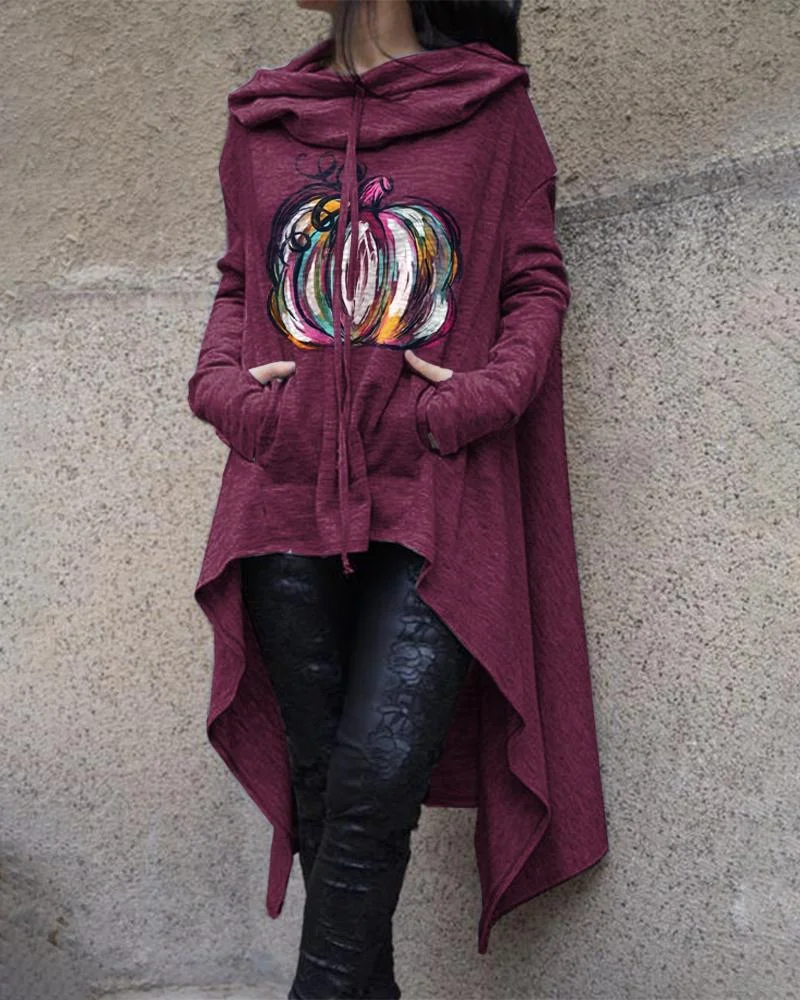 Women's Fall Long Sleeve Print Long Sleeve Sweatshirt-092002
