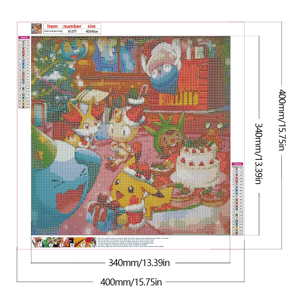 Diamond Painting - Full Round Drill - Pikachu(Canvas|40*40cm)